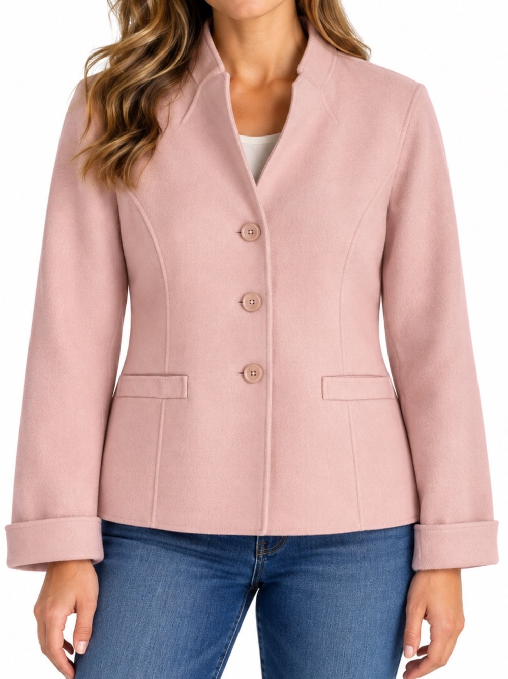 Ellen Tracy for Dillard’s Wool Angora Pink Jacket Size 12